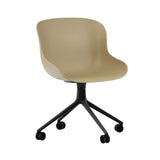 Hyg Chair Swivel 4W: Sand + Black Aluminum