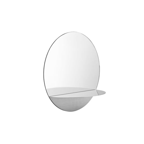 Horizon Mirror: Round + Stainless Steel