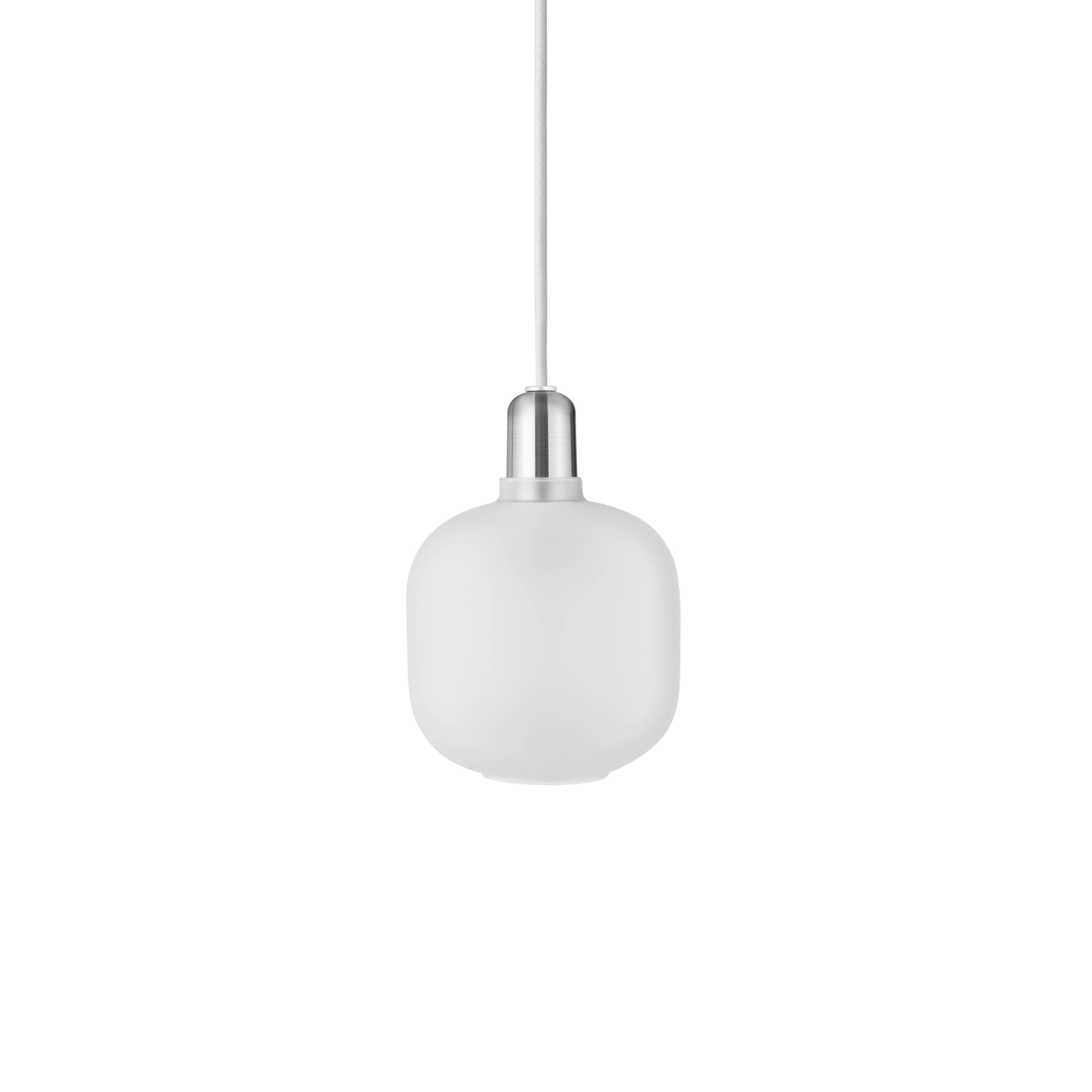 Amp Pendant Lamp: Small + White + Matt + White