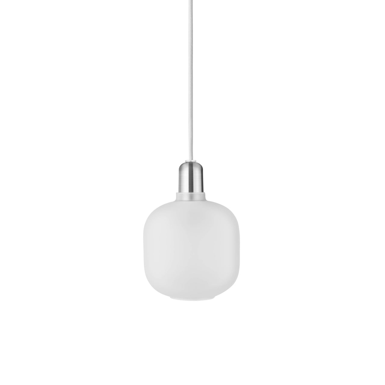 Amp Pendant Lamp: Small + Matt + White