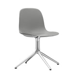 Form Chair: Swivel + Grey + Aluminum + Without Castors
