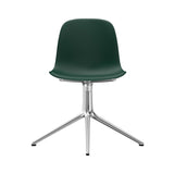 Form Chair: Swivel + Green + Aluminum + Without Casters