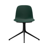 Form Chair: Swivel + Green + Black Aluminum + Without Casters