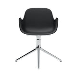 Form Armchair: Swivel + Black + Aluminum + Without Casters
