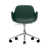 Form Armchair: Gaslift + Aluminum + Green
