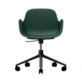 Form Armchair: Gaslift + Black Aluminum + Green
