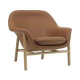 Drape Lounge Chair: Low + Wood Base + Oak