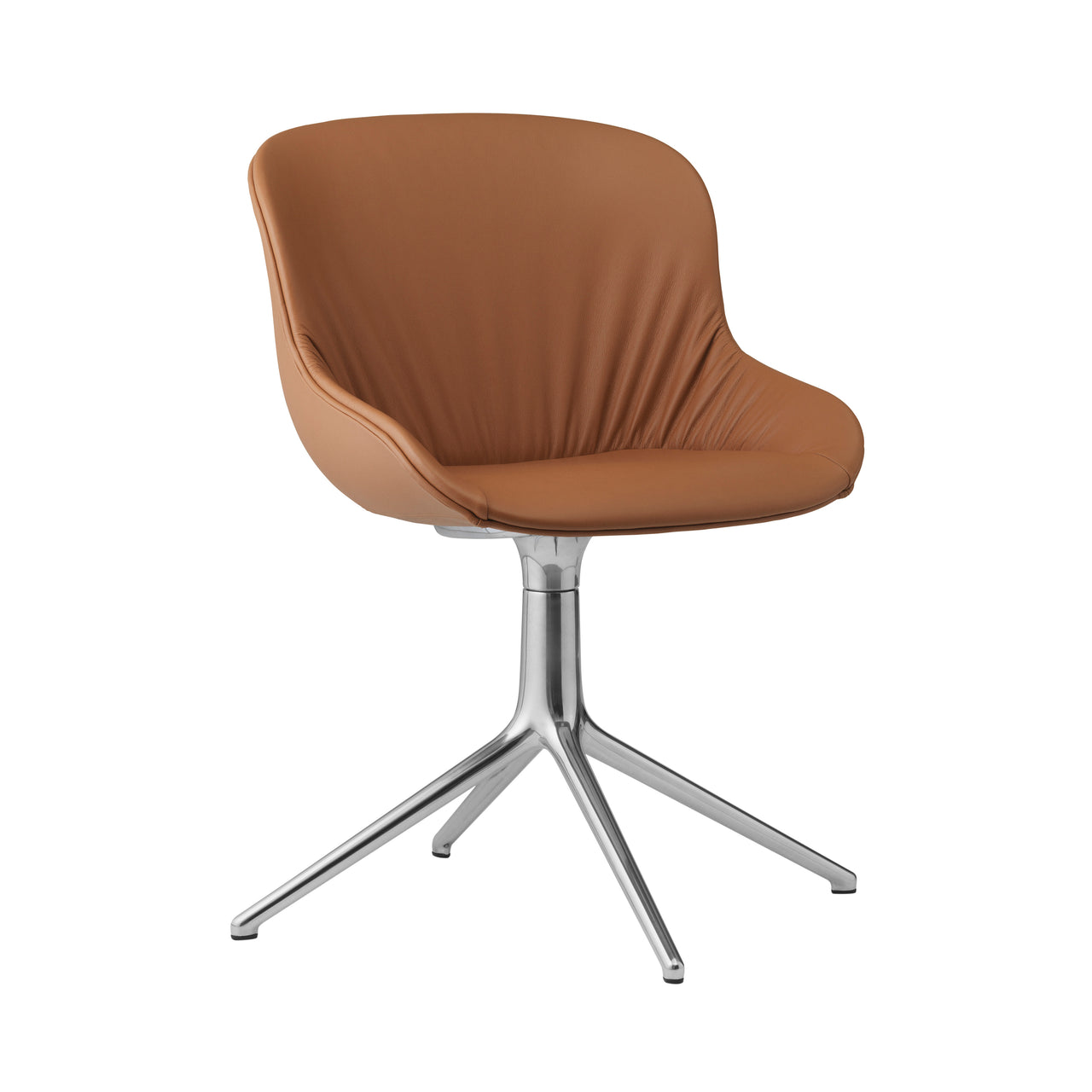 Hyg 4 Legs Comfort Chair: Swivel Base + Full Upholstered + Aluminum + Without Casters