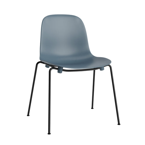 Form Stacking Chair: Steel + Blue
