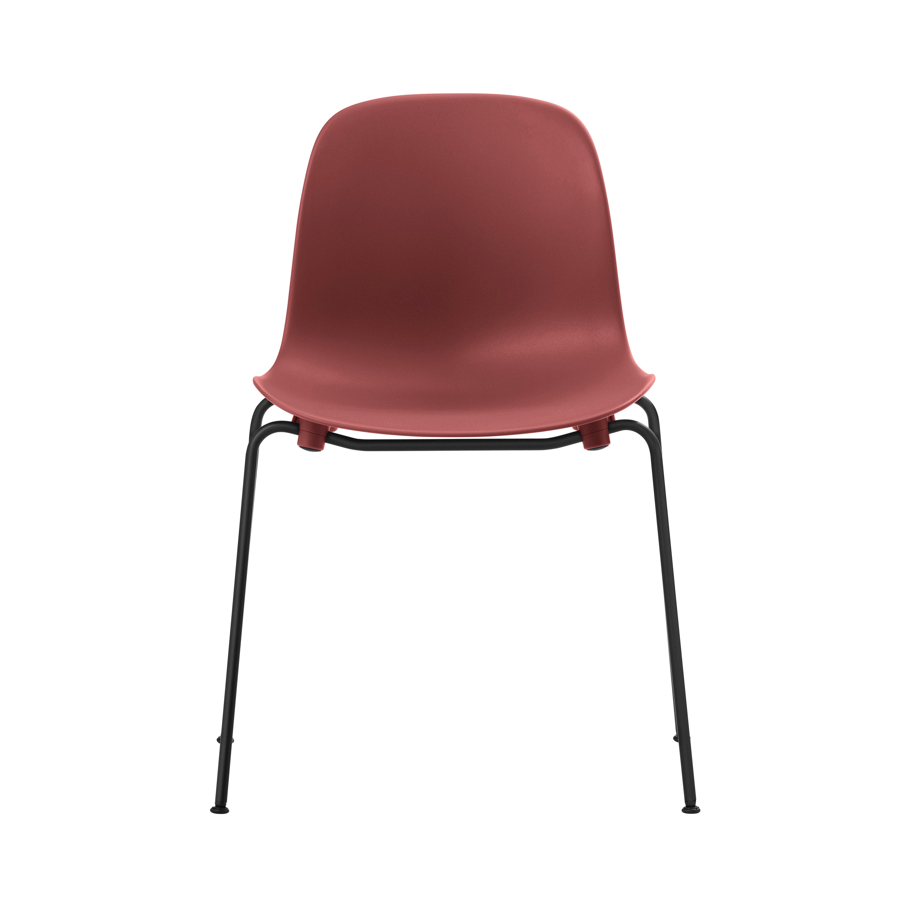 Form Stacking Chair: Steel + Red