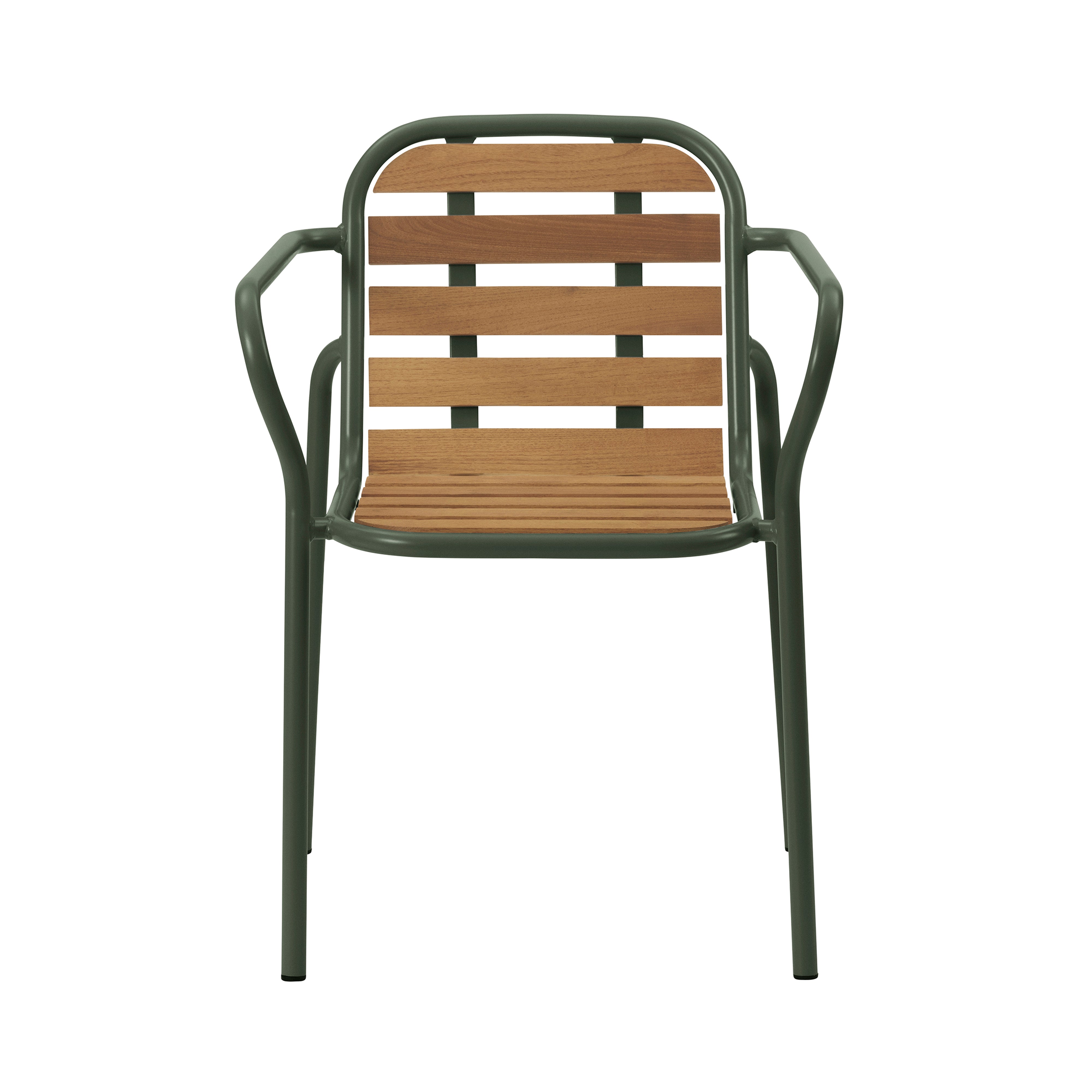 Vig Stacking Armchair: Dark Green + Without Cushion