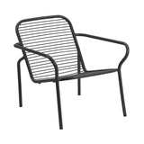 Vig Stacking Lounge Chair: Steel + Black + Without Cushion 