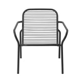 Vig Stacking Lounge Chair: Steel + Black + Without Cushion