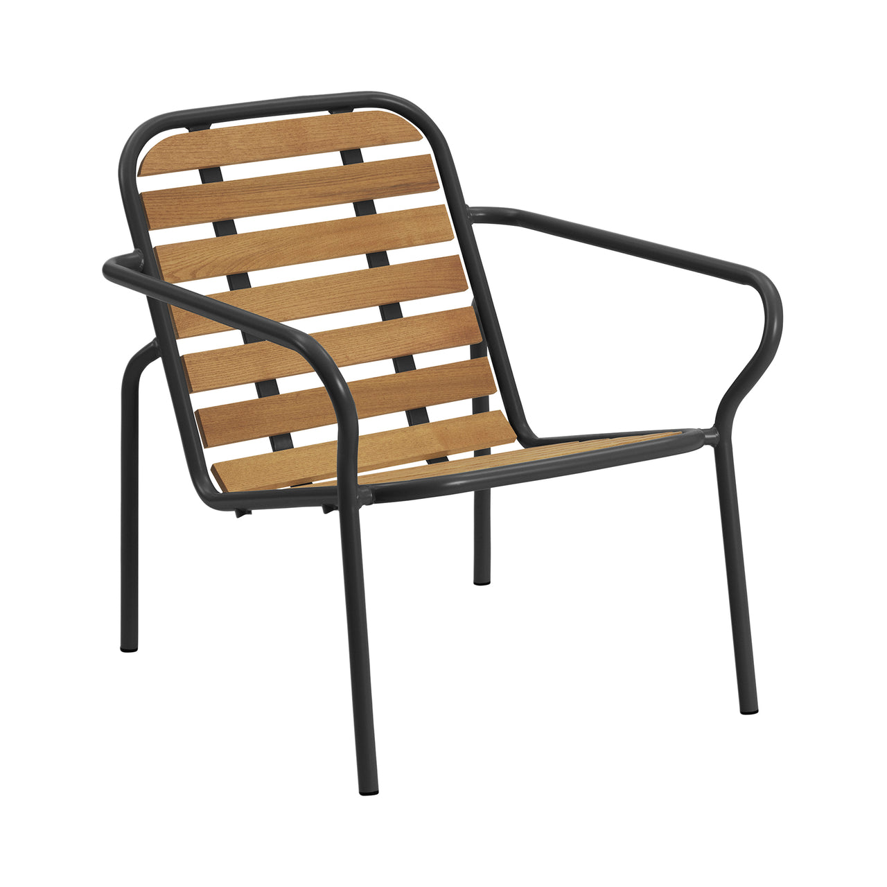 Vig Stacking Lounge Chair: Black + Without Cushion