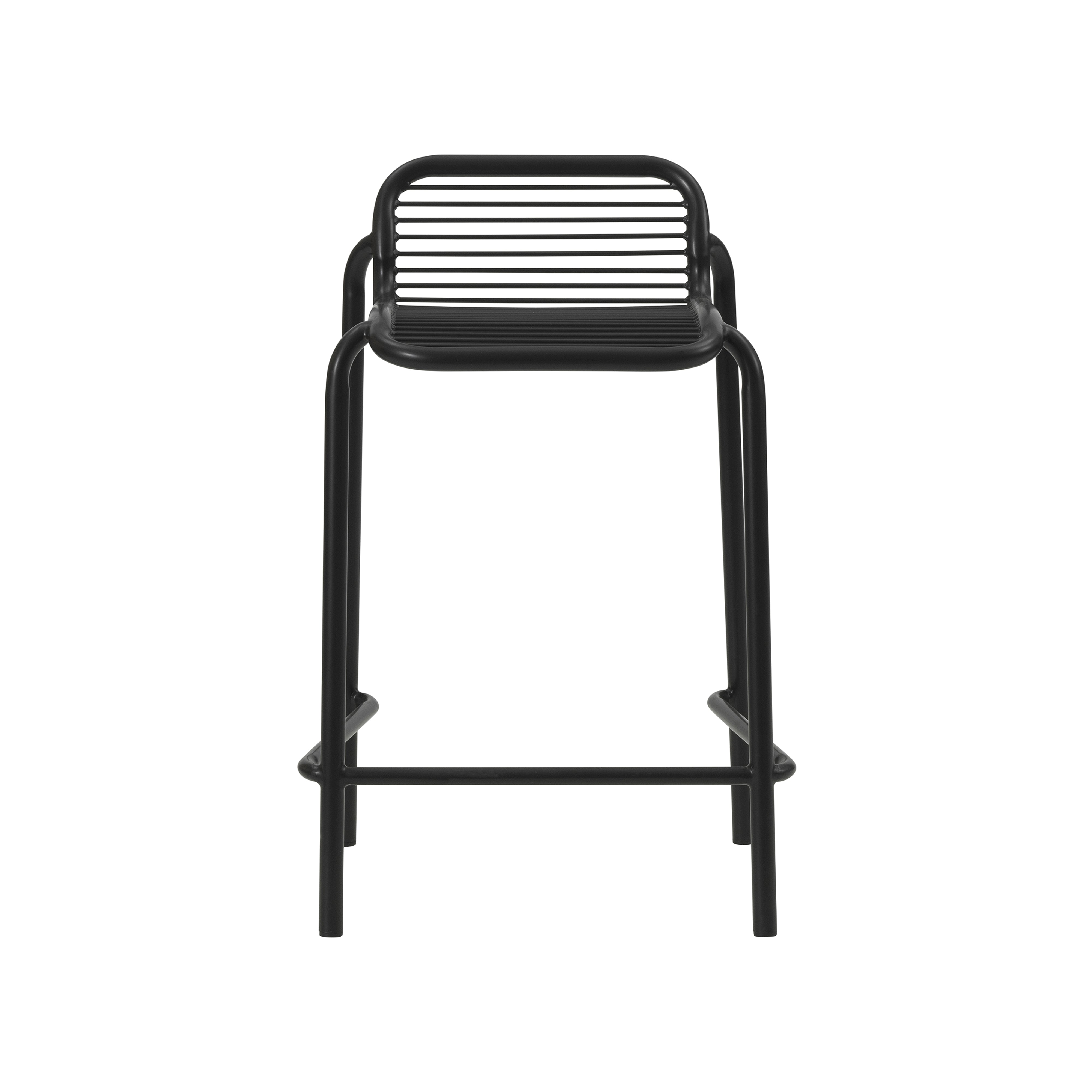 Vig Stacking Bar + Counter Stool: Steel + Counter + Black