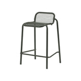 Vig Stacking Bar + Counter Stool: Steel + Counter + Dark Green + Without Cushion