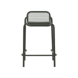 Vig Stacking Bar + Counter Stool: Steel + Counter + Dark Green + Without Cushion