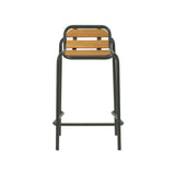 Vig Stacking Bar + Counter Stool: Counter + Dark Green + Without Cushion