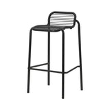 Vig Stacking Bar + Counter Stool: Steel + Bar + Black + Without Cushion
