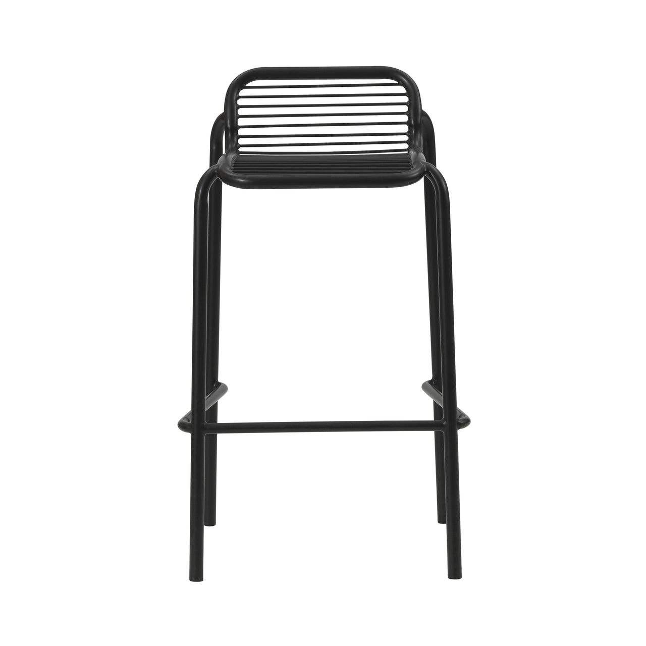 Vig Stacking Bar + Counter Stool: Steel + Bar + Black + Without Cushion