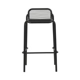 Vig Stacking Bar + Counter Stool: Steel + Bar + Black + Without Cushion