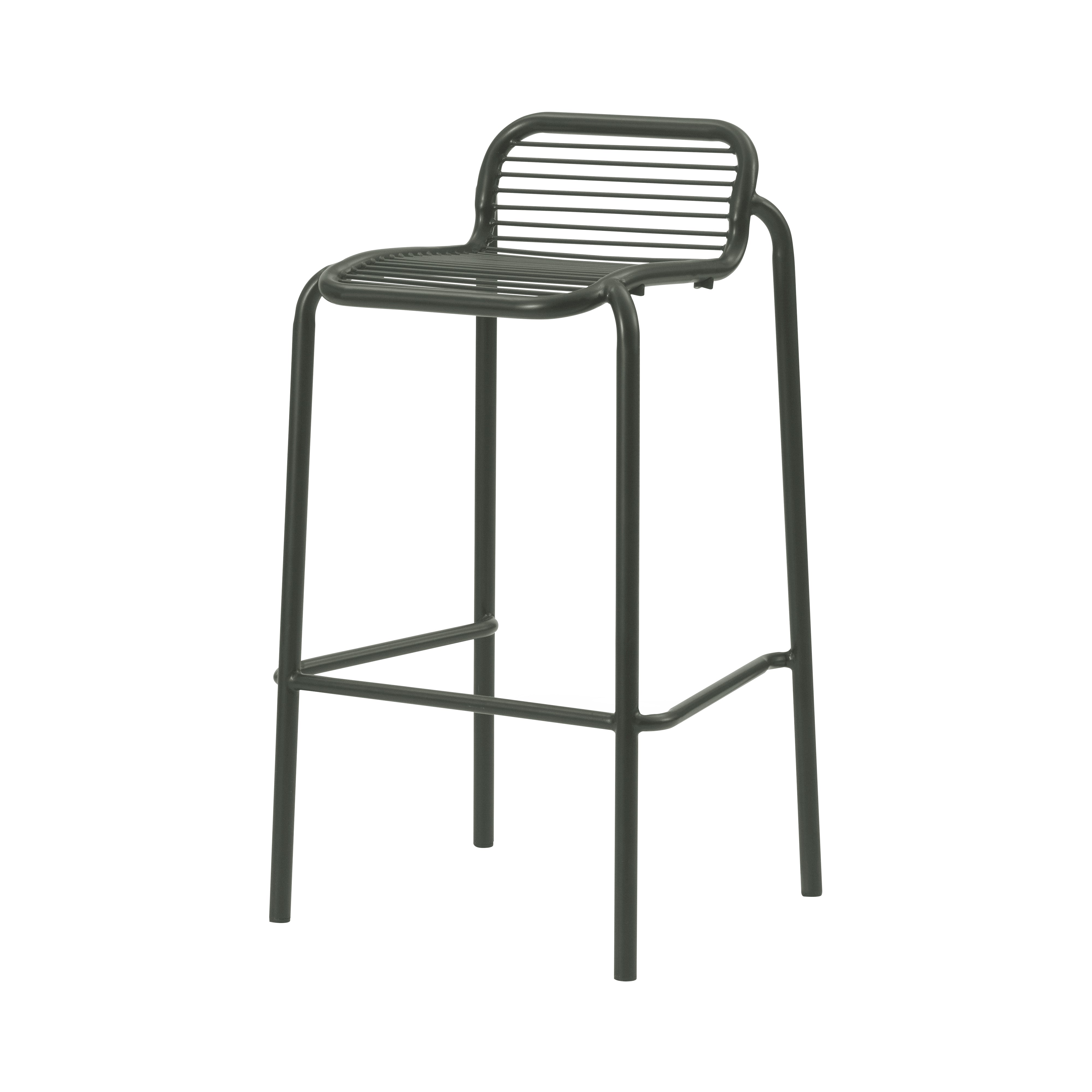 Vig Stacking Bar + Counter Stool: Steel + Bar + Dark Green + Without Cushion