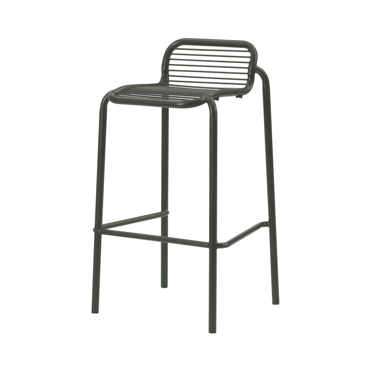 Vig Stacking Bar + Counter Stool: Steel + Bar + Dark Green + Without Cushion
