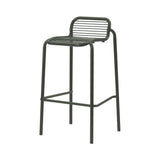 Vig Stacking Bar + Counter Stool: Steel + Bar + Dark Green + Without Cushion