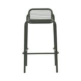 Vig Stacking Bar + Counter Stool: Steel + Bar + Dark Green + Without Cushion