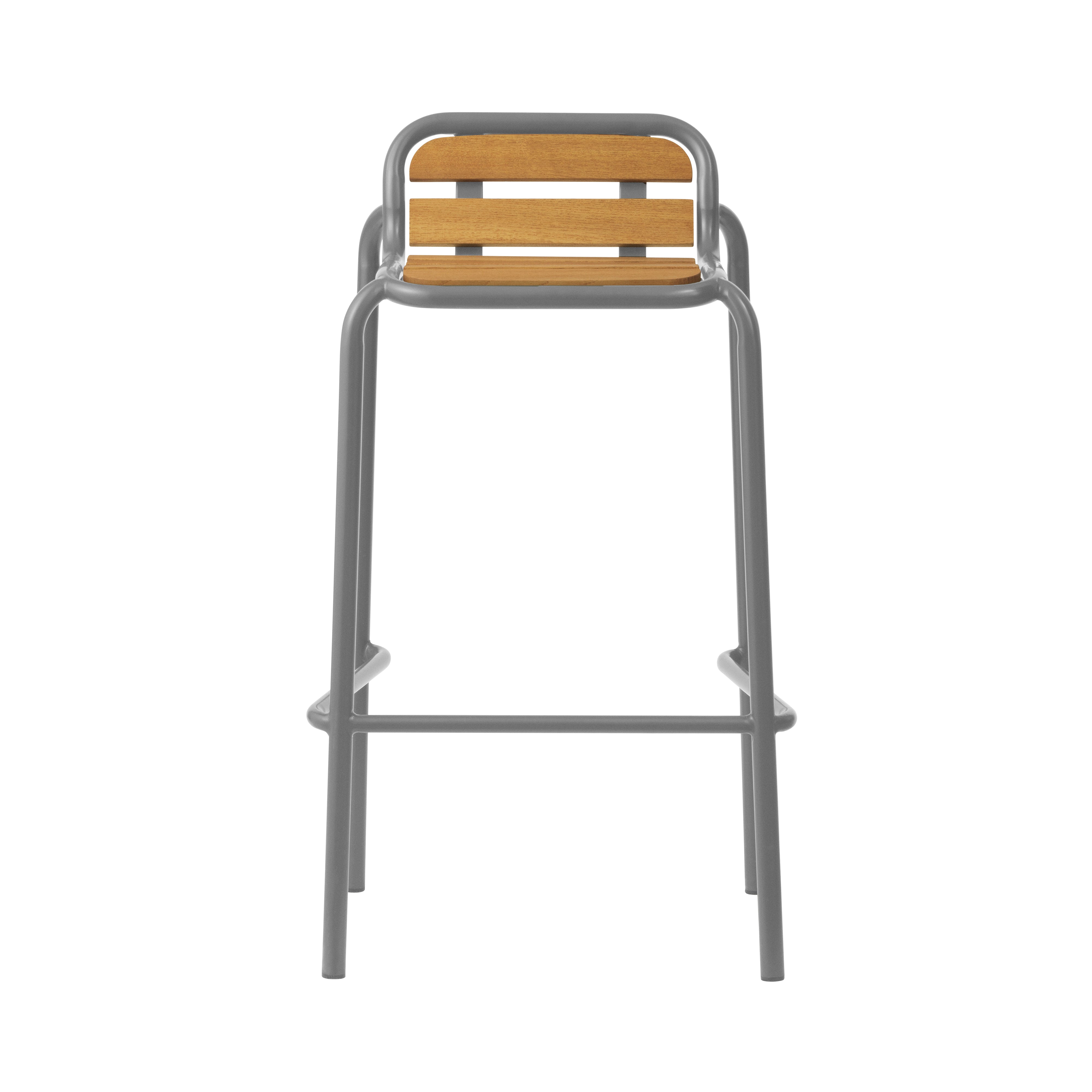 Vig Stacking Bar + Counter Stool: Bar + Grey