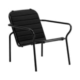 Vig Stacking Lounge Chair: Steel + Black + With Black Cushion