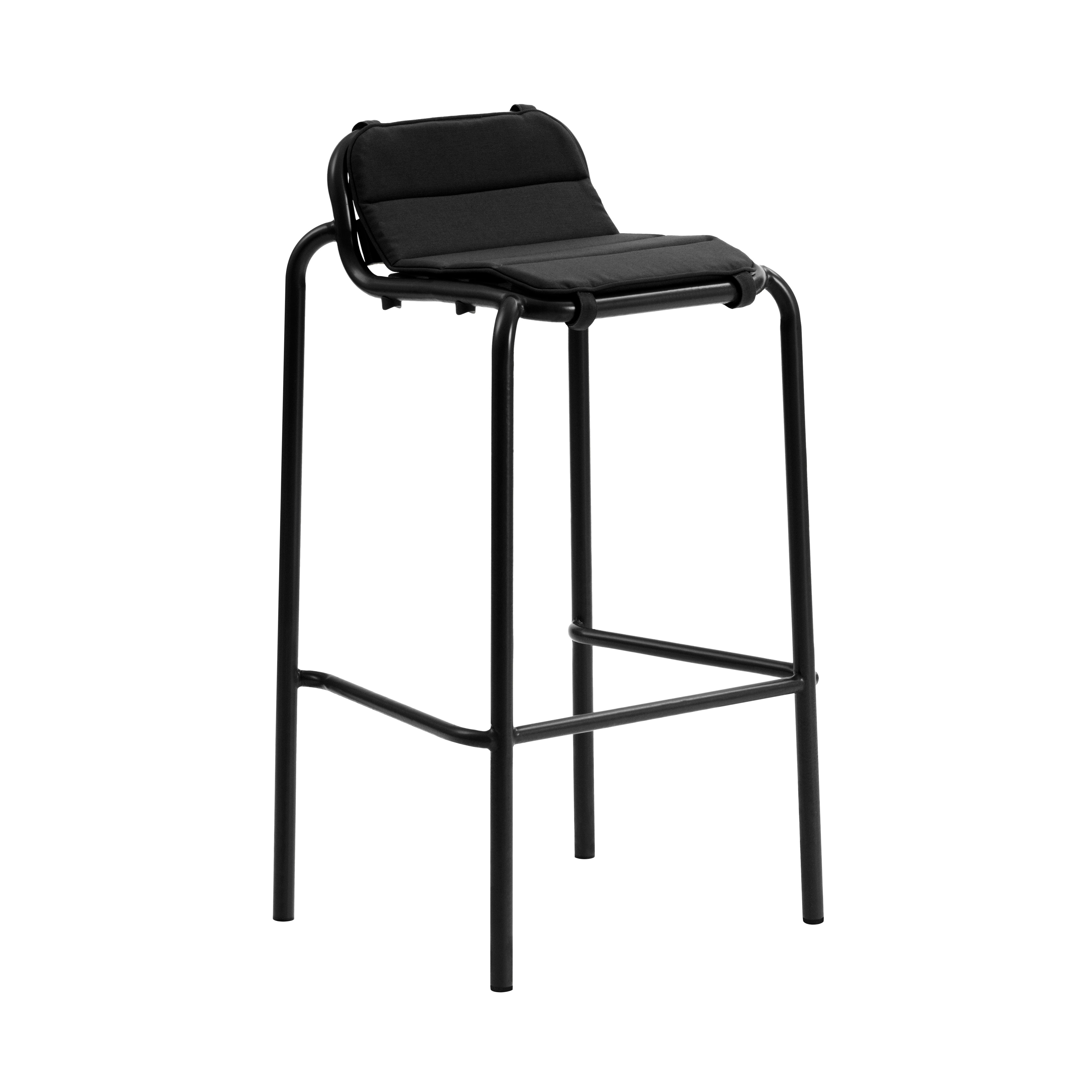 Vig Stacking Bar + Counter Stool: Bar + Black + With Black Cushion