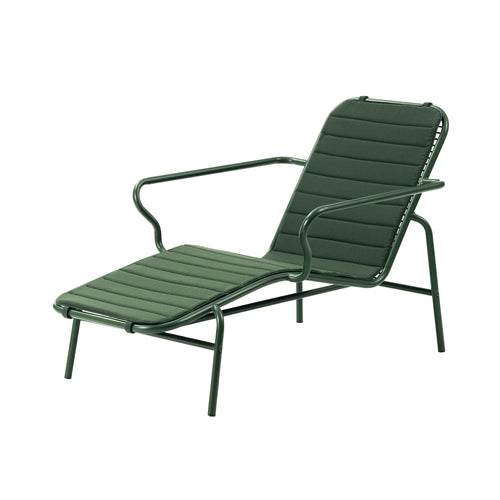 Vig Stacking Chaise Longue: Green + With Green Cushion