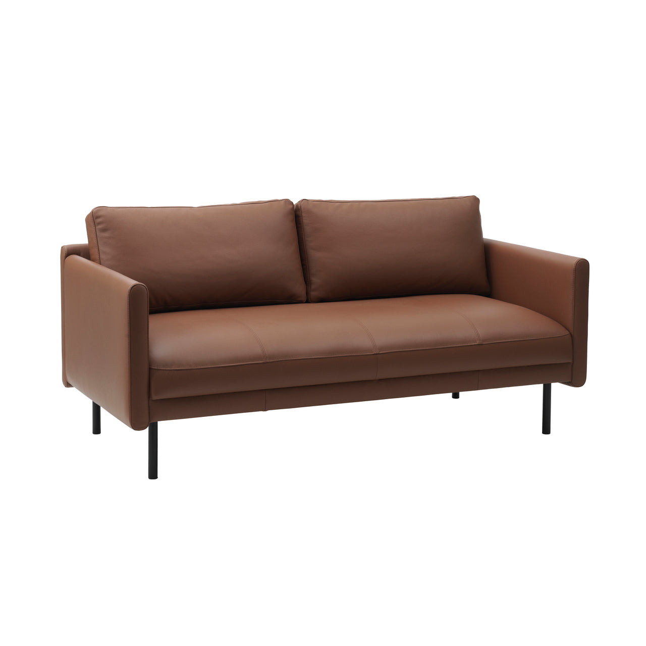 Rar Sofa: 2 + Omaha Leather Cognac
