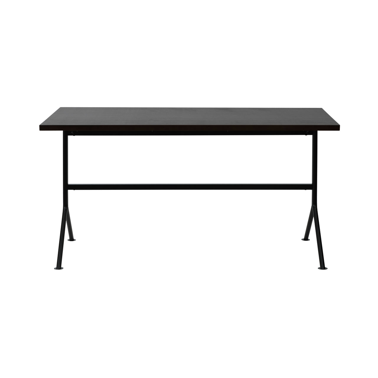 Kip Desk: Black + Dark Brown