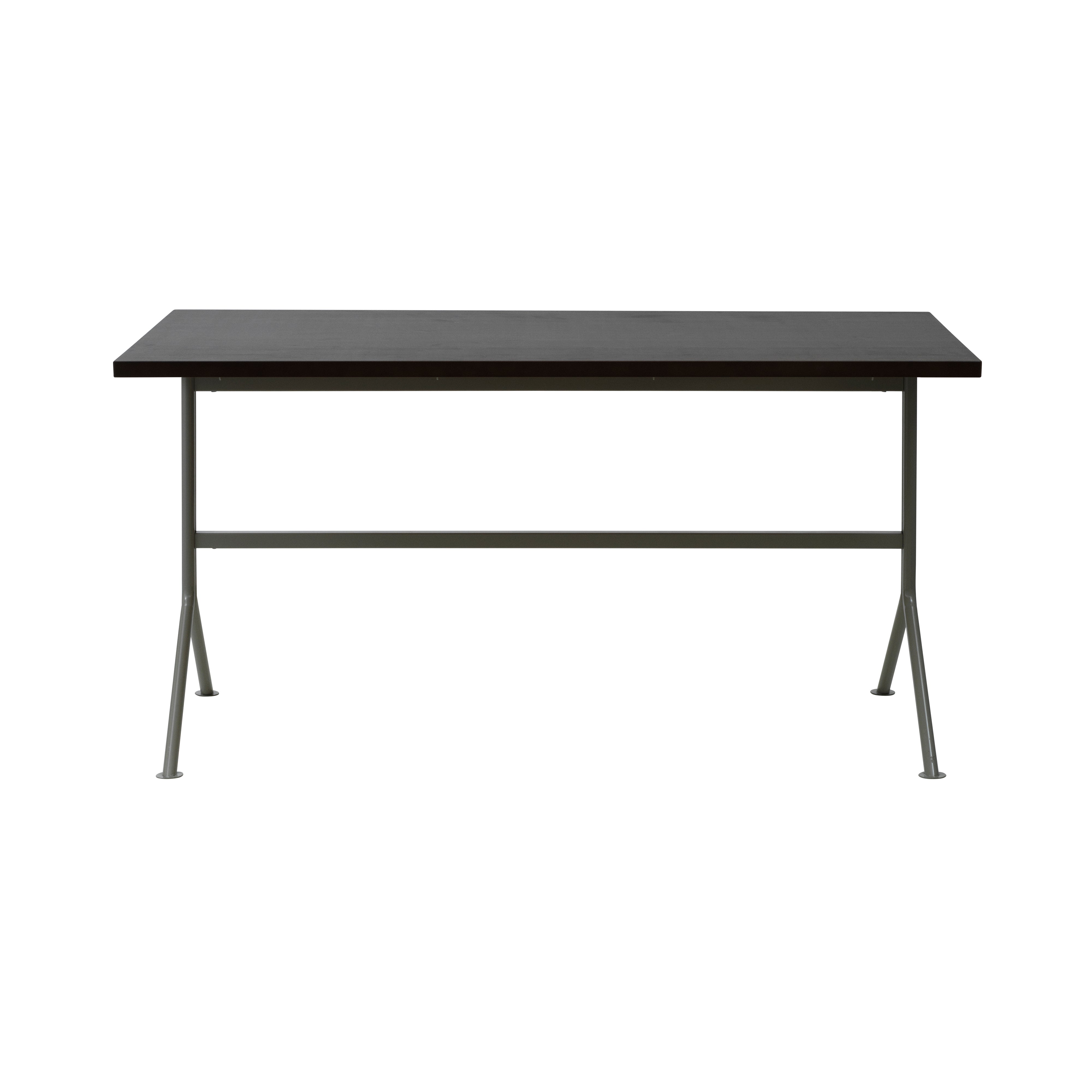Kip Desk: Grey + Dark Brown