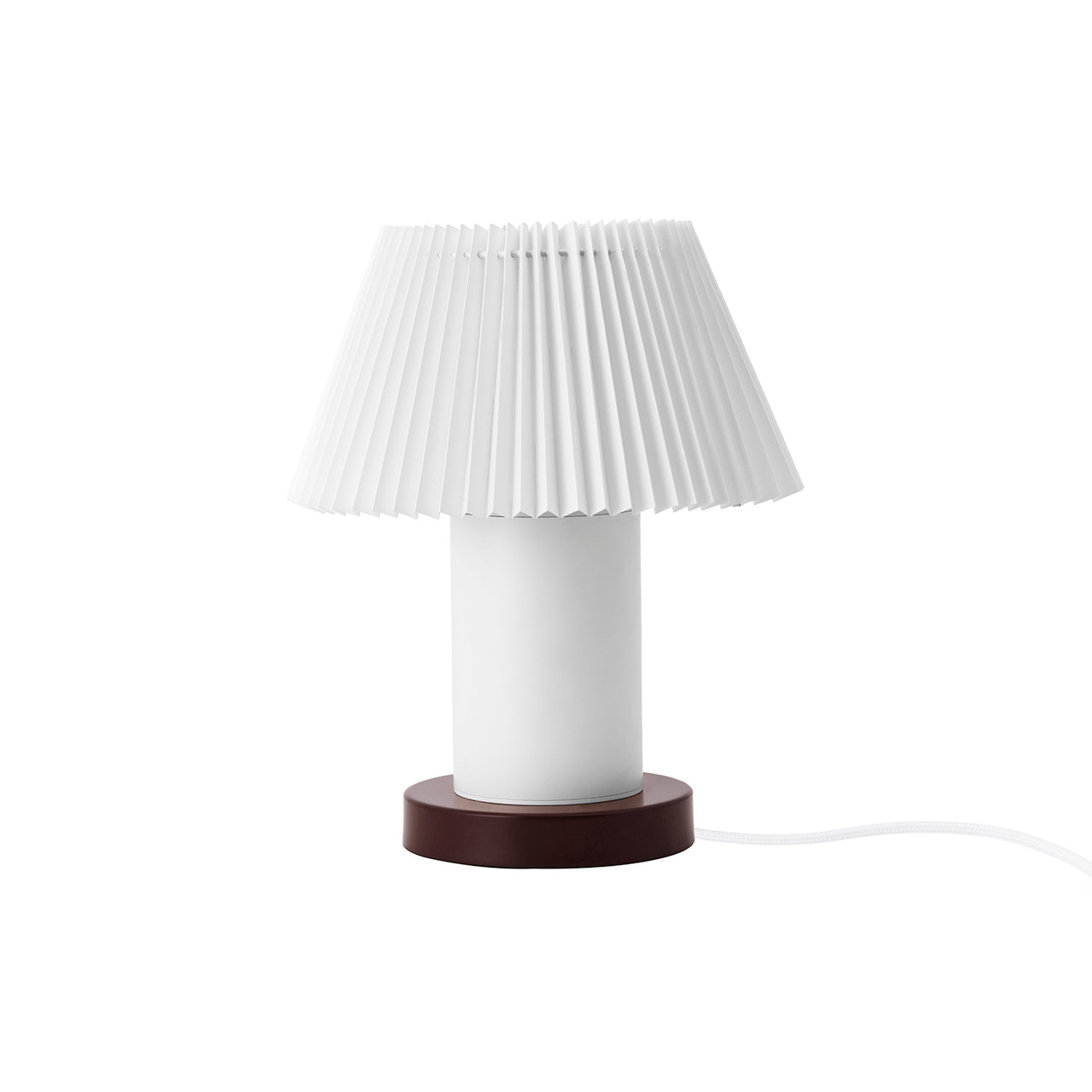 Cellu Table Lamp: White + Brown