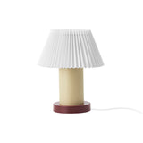 Cellu Table Lamp: Cream + Dark Red