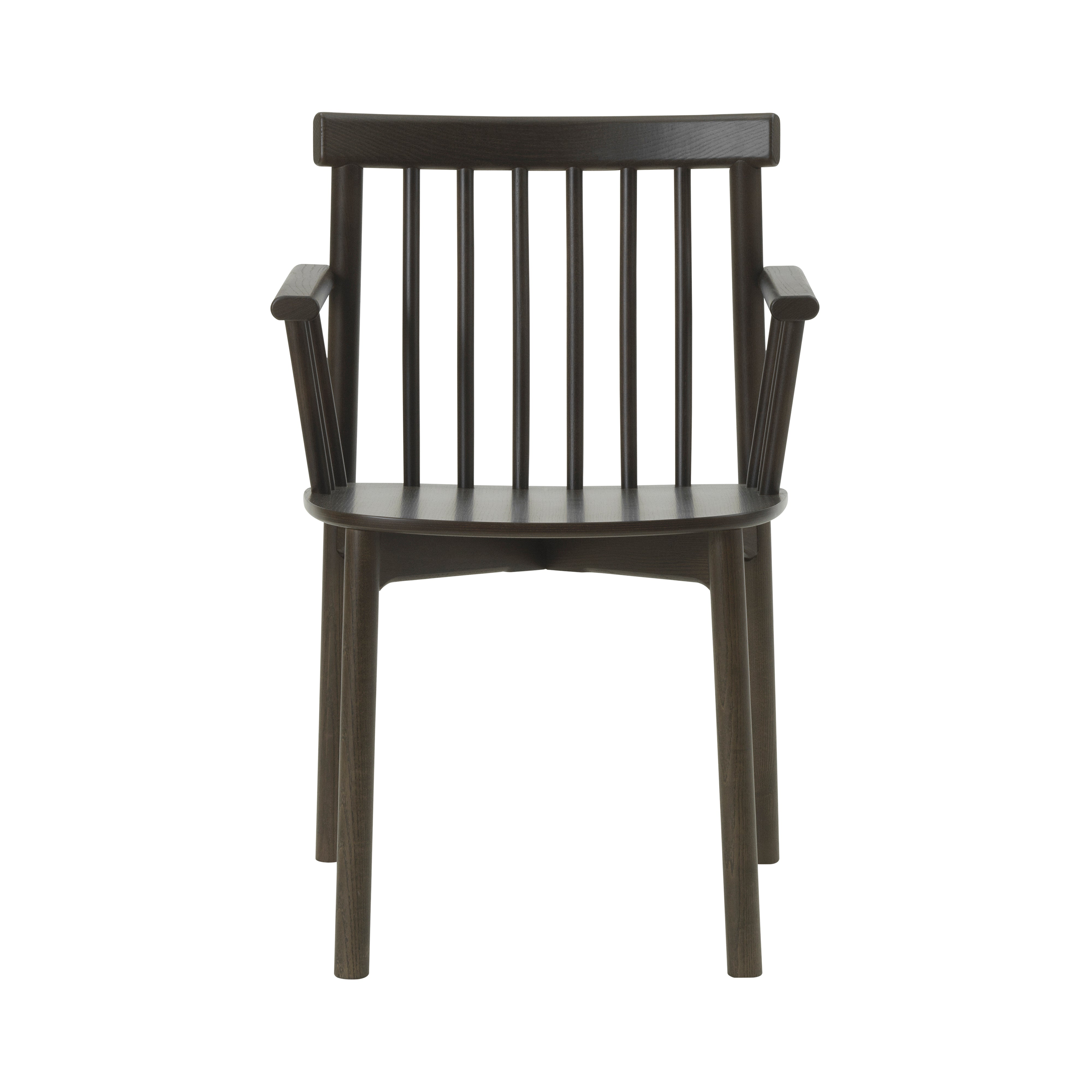 Pind Chair: With Arm + Brown Stained Ash