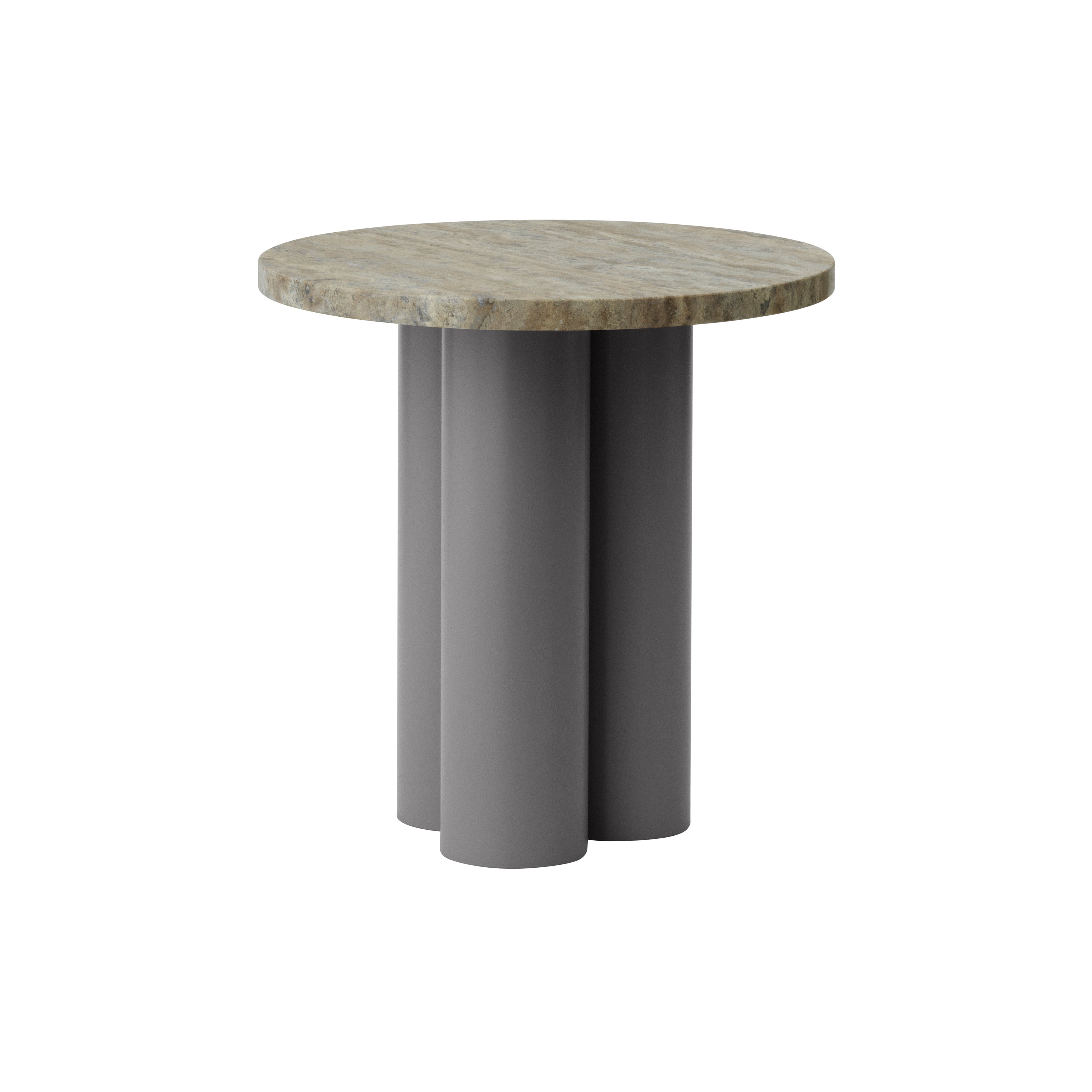 Dit Table: Travertine Silver + Grey