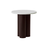 Dit Table: White Carrara + Brown