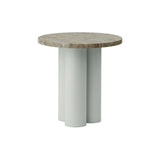Dit Table: Travertine Silver + Light Green