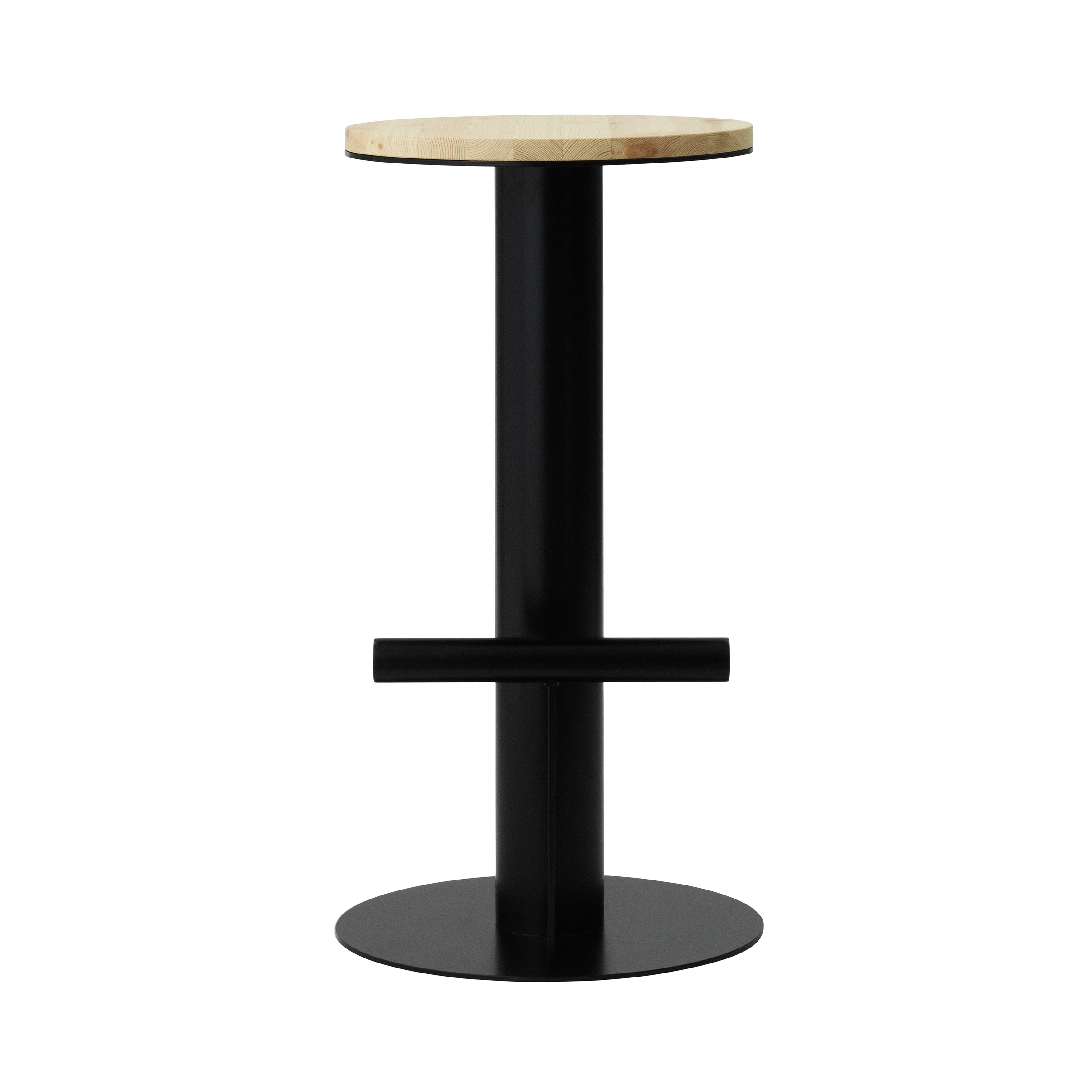 Pole Bar + Counter Stool: Bar + Black