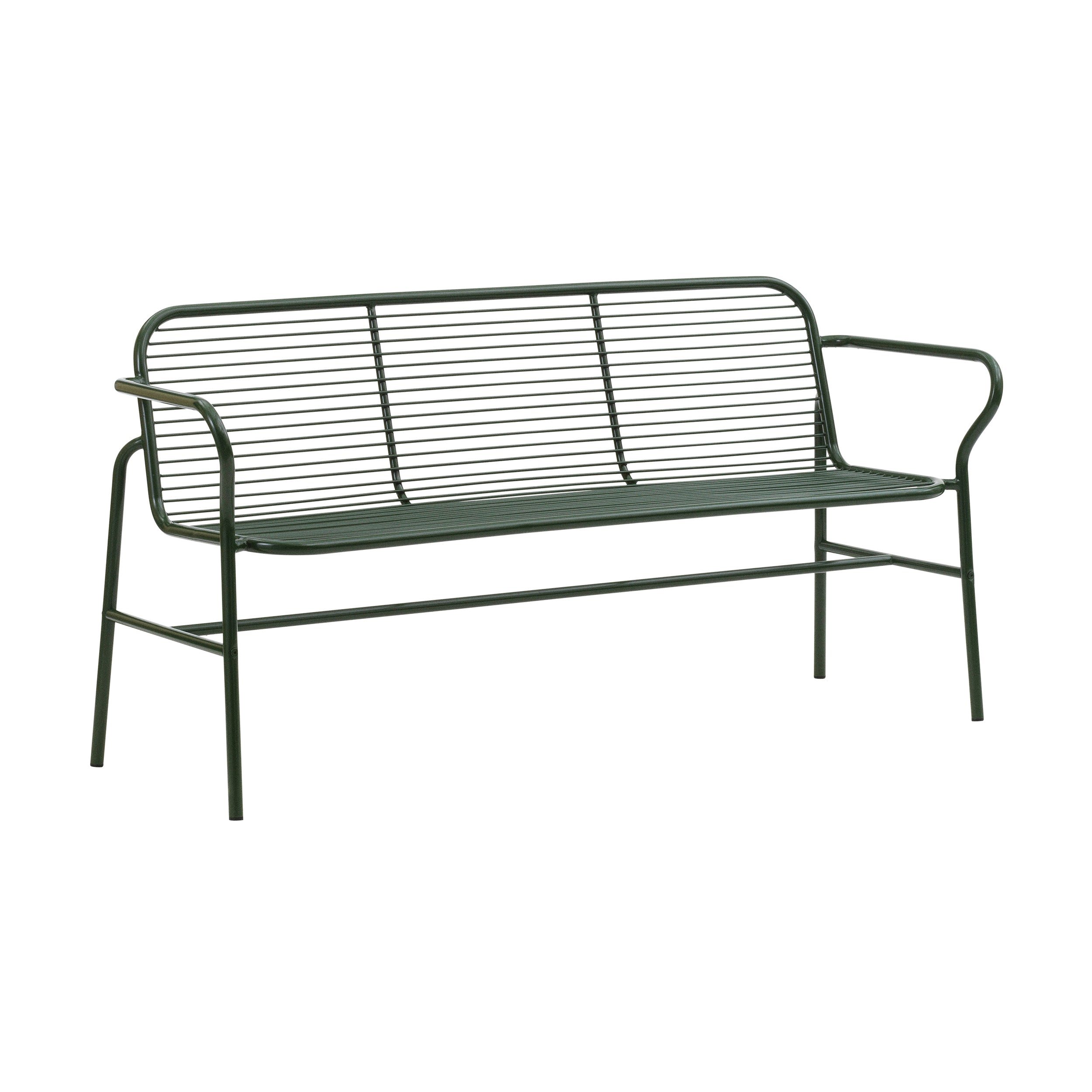 Vig Dining Bench: Dark Green