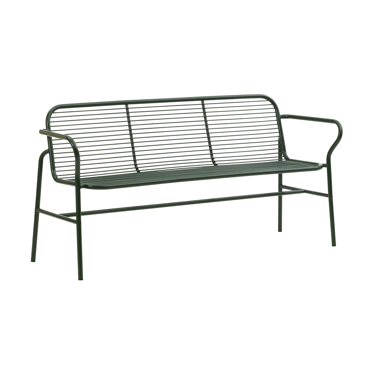 Vig Dining Bench: Dark Green