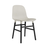 Form Chair: Wood Base + Light Grey + Black Oak