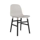 Form Chair: Wood Base + Warm Grey + Black Oak
