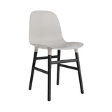 Form Chair: Wood Base + Warm Grey + Black Oak