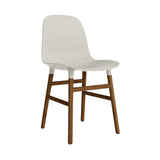 Form Chair: Wood Base + Light Grey + Walnut