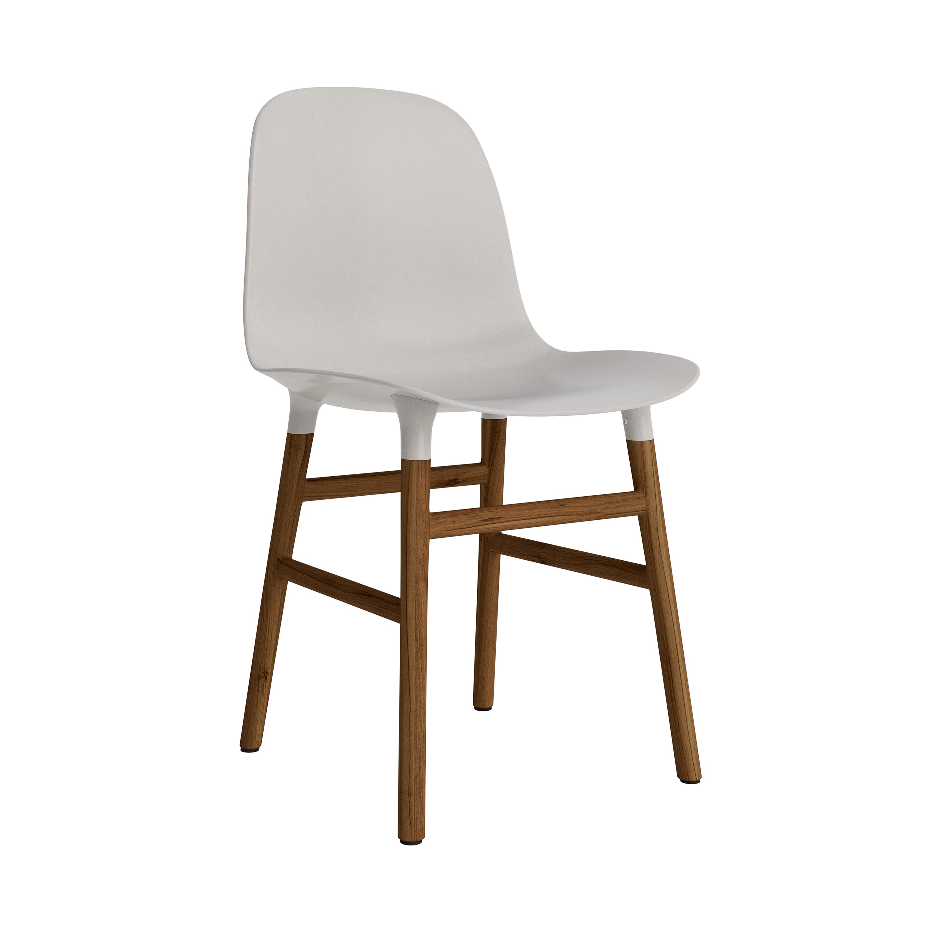 Form Chair: Wood Base + Warm Grey + Walnut